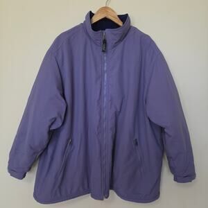 L.L. Bean Women's 3X Purple Polartec Fleece Lined Winter Parka Jacket